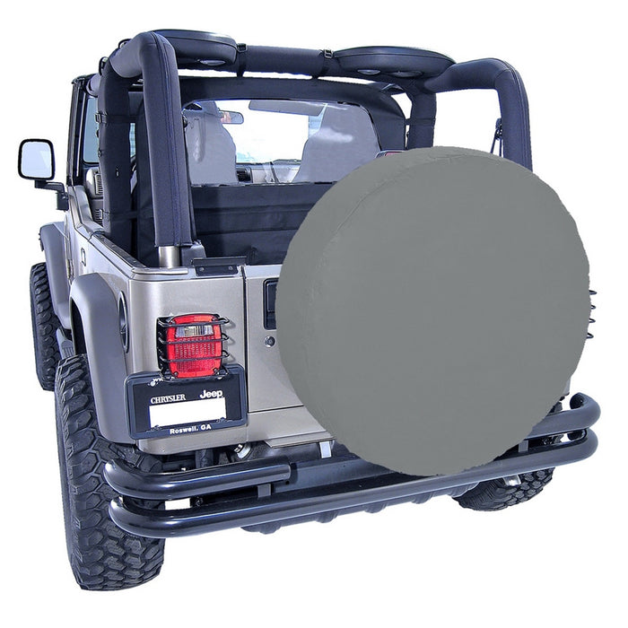 Rugged Ridge 12802.09 Spare Tire Cover; 30-32 in. Tire Diameter; Gray; - Truck Part Superstore