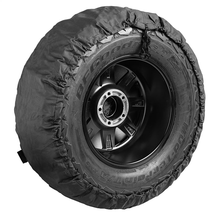 Rugged Ridge 12803.36 Spare Tire Cover; 33 in. To 35 in. Tire Diameter; Black Diamond; Universal Fit; - Truck Part Superstore