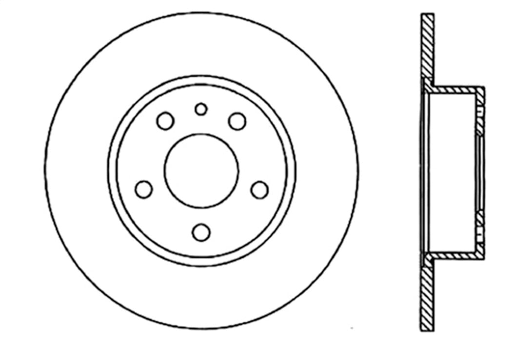 StopTech 128.02007R StopTech Sport Cross Drilled Brake Rotor; Front Right - Truck Part Superstore