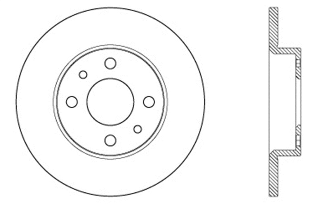 StopTech 128.04001L StopTech Sport Cross Drilled Brake Rotor; Front and Rear Left - Truck Part Superstore
