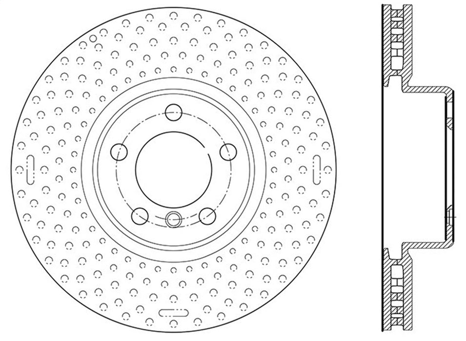 StopTech 128.34140L StopTech Sport Cross Drilled Brake Rotor; Front Left - Truck Part Superstore