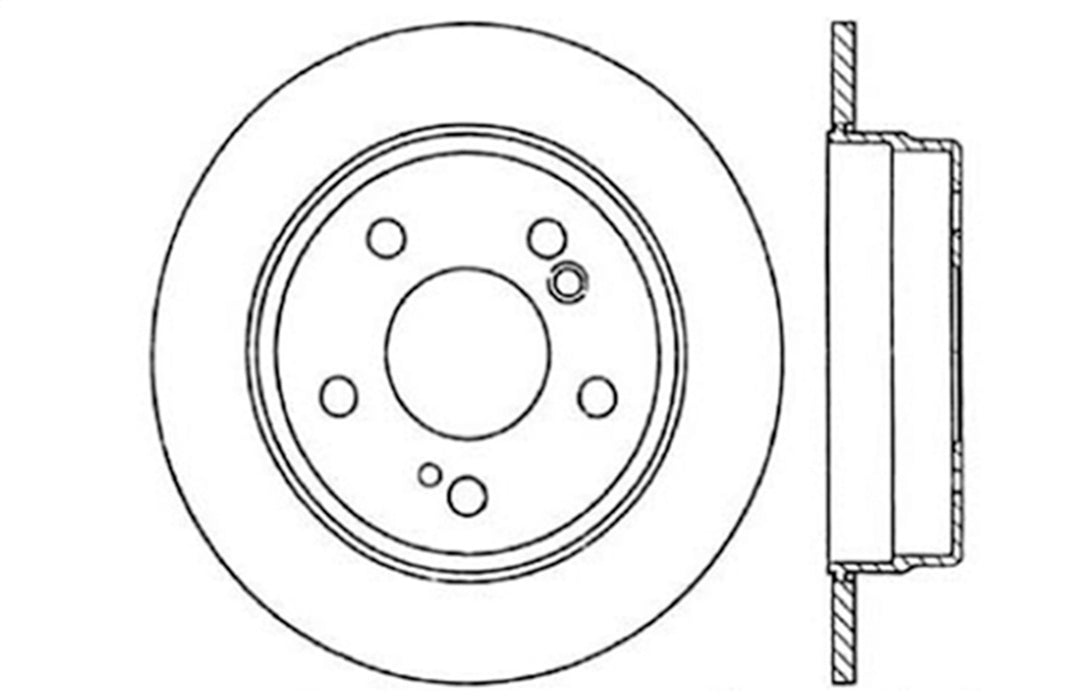 StopTech 128.35014L StopTech Sport Cross Drilled Brake Rotor; Rear Left - Truck Part Superstore