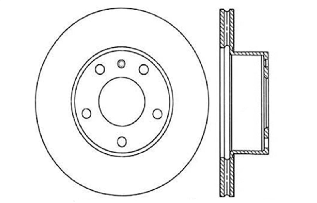 StopTech 128.35056CL StopTech Sport Cryo Cross Drilled Brake Rotor; Front Left - Truck Part Superstore