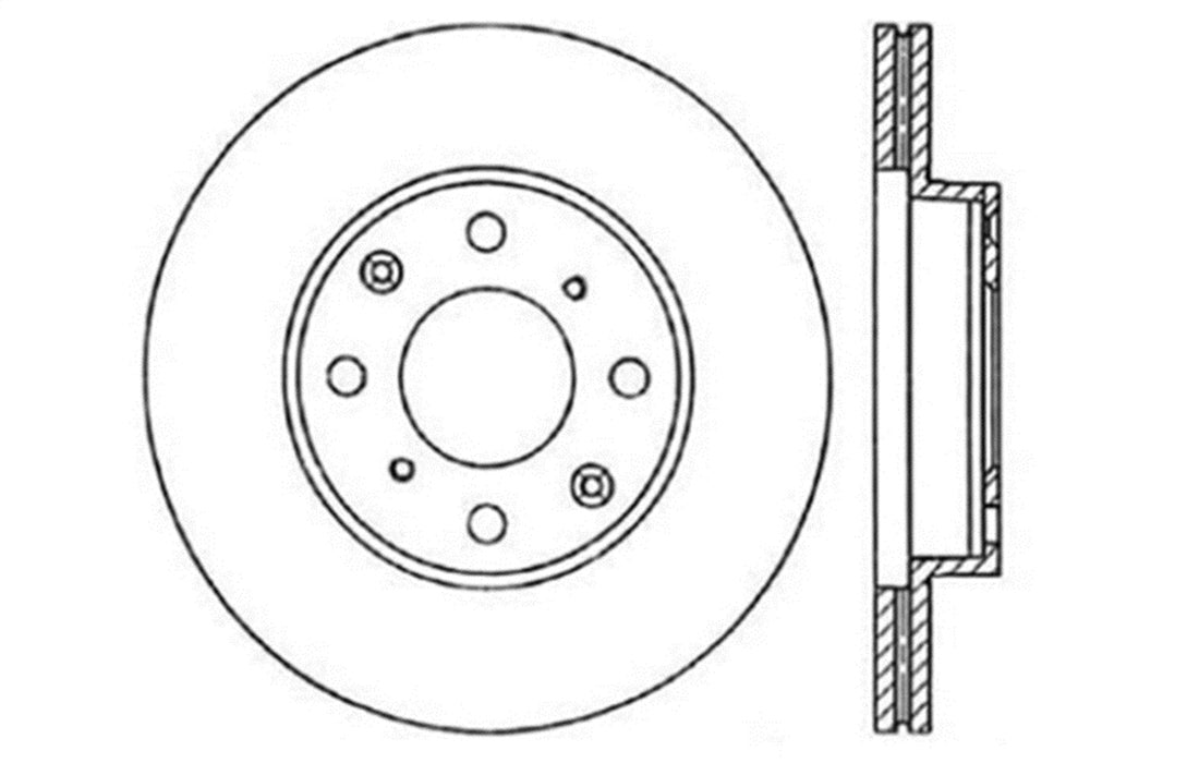 StopTech 128.40013R StopTech Sport Cross Drilled Brake Rotor; Front Right - Truck Part Superstore