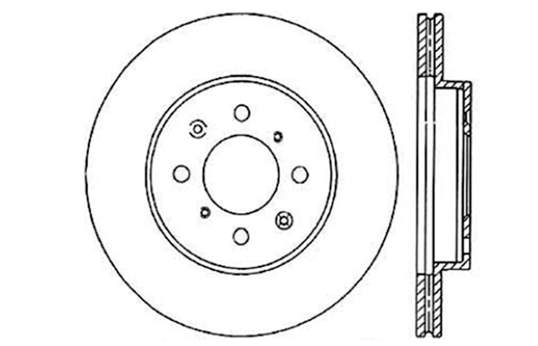 StopTech 128.40021L StopTech Sport Cross Drilled Brake Rotor; Front Left - Truck Part Superstore