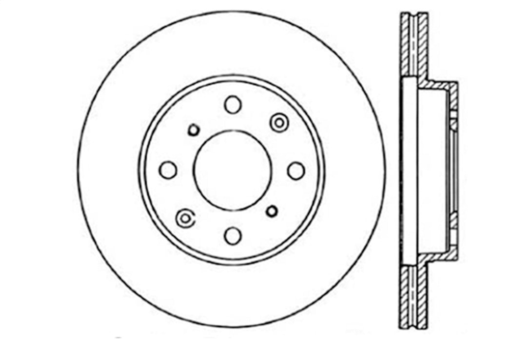 StopTech 128.40023L StopTech Sport Cross Drilled Brake Rotor; Front Left - Truck Part Superstore