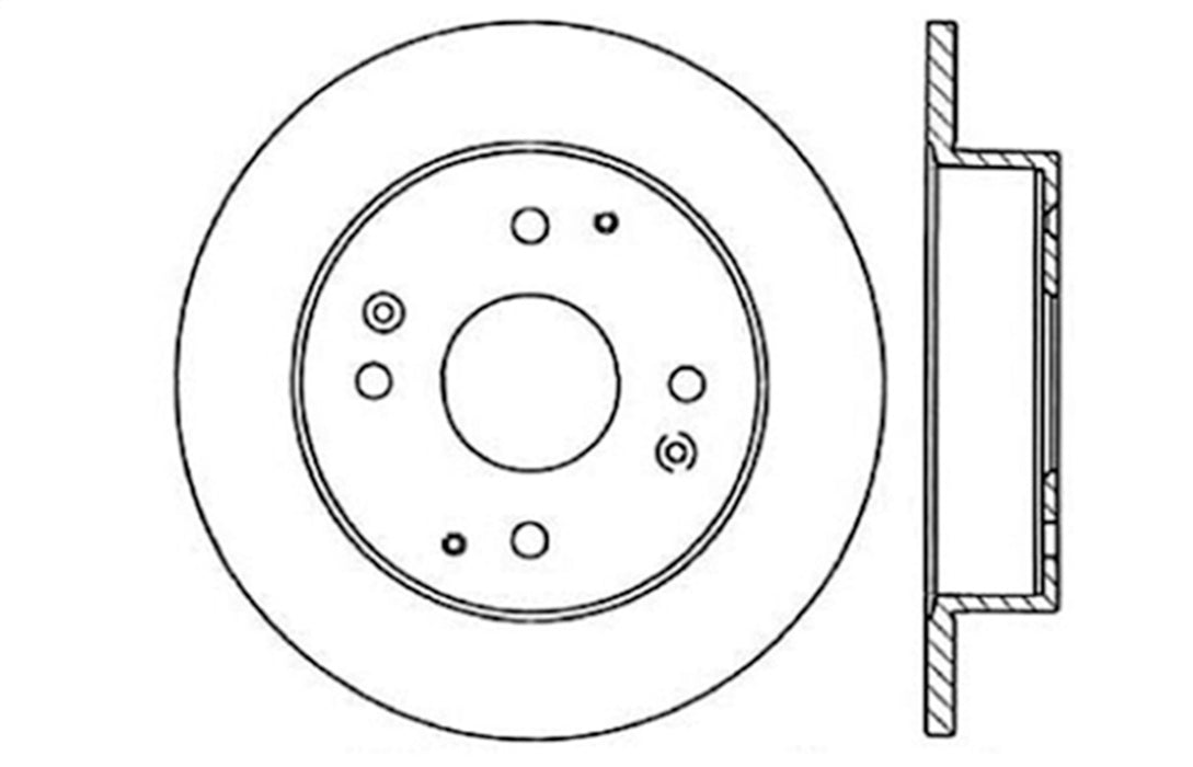 StopTech 128.40024L StopTech Sport Cross Drilled Brake Rotor; Rear Left - Truck Part Superstore