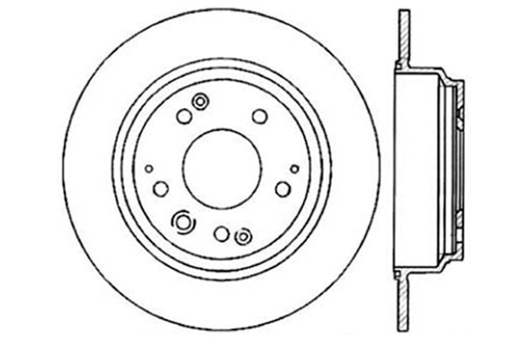 StopTech 128.40027R StopTech Sport Cross Drilled Brake Rotor; Rear Right - Truck Part Superstore