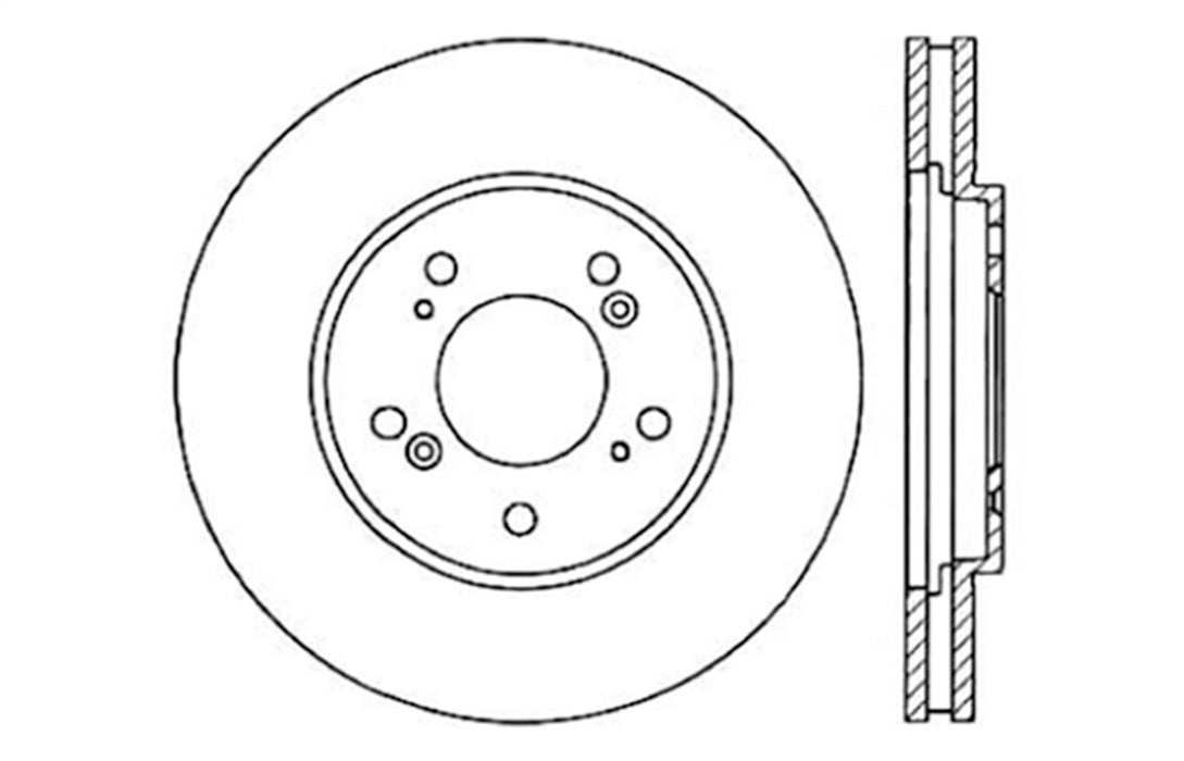 StopTech 128.40028R StopTech Sport Cross Drilled Brake Rotor; Front Right - Truck Part Superstore