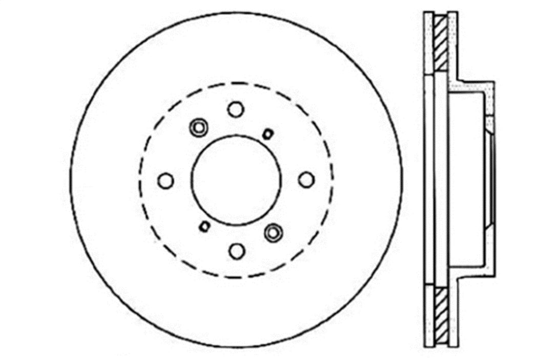StopTech 128.40039CR StopTech Sport Cryo Cross Drilled Brake Rotor; Front Right - Truck Part Superstore