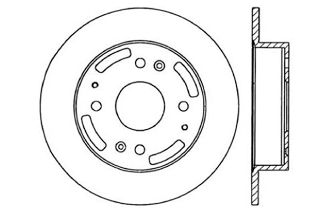 StopTech 128.40041CL StopTech Sport Cryo Cross Drilled Brake Rotor; Rear Left - Truck Part Superstore