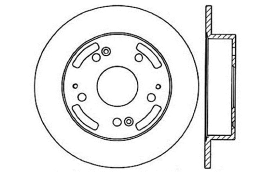 StopTech 128.40042R StopTech Sport Cross Drilled Brake Rotor; Rear Right - Truck Part Superstore