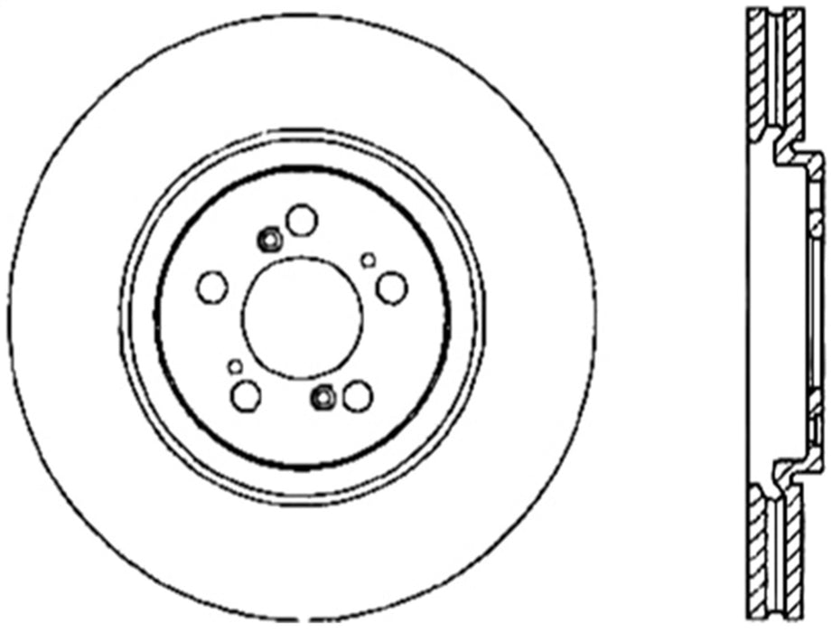 StopTech 128.40043R StopTech Sport Cross Drilled Brake Rotor; Front Right - Truck Part Superstore
