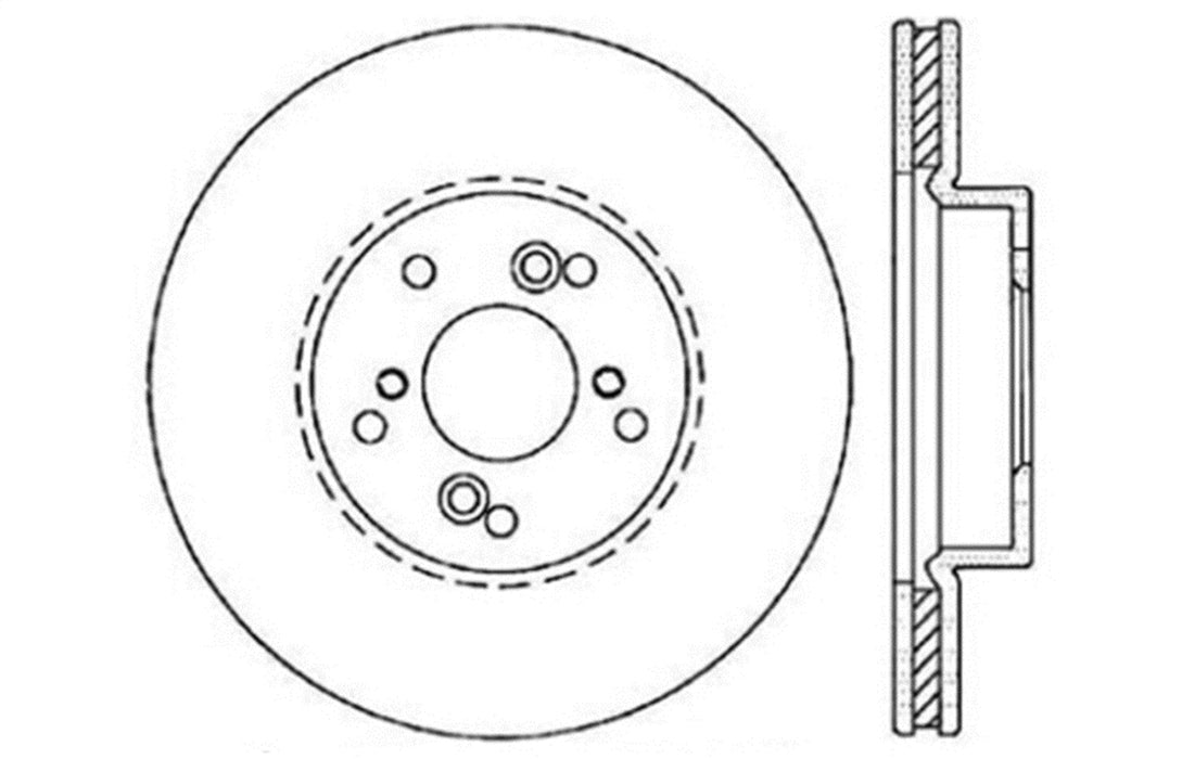StopTech 128.40046CR StopTech Sport Cryo Cross Drilled Brake Rotor; Front Right - Truck Part Superstore
