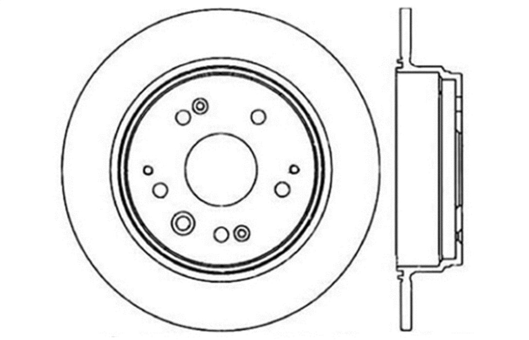 StopTech 128.40047L StopTech Sport Cross Drilled Brake Rotor; Rear Left - Truck Part Superstore