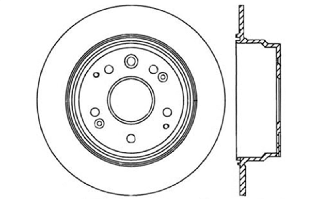 StopTech 128.40052CL StopTech Sport Cryo Cross Drilled Brake Rotor; Rear Left - Truck Part Superstore