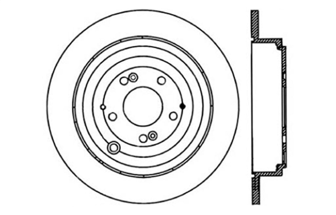StopTech 128.40053L StopTech Sport Cross Drilled Brake Rotor; Rear Left - Truck Part Superstore