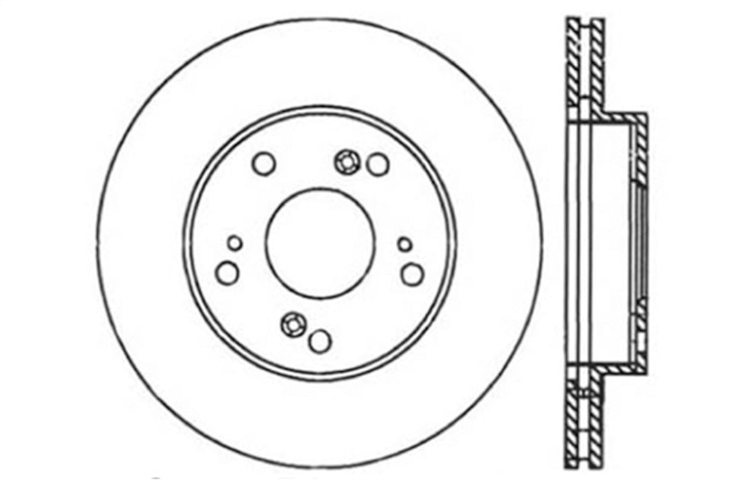 StopTech 128.40056R StopTech Sport Cross Drilled Brake Rotor; Front Right - Truck Part Superstore