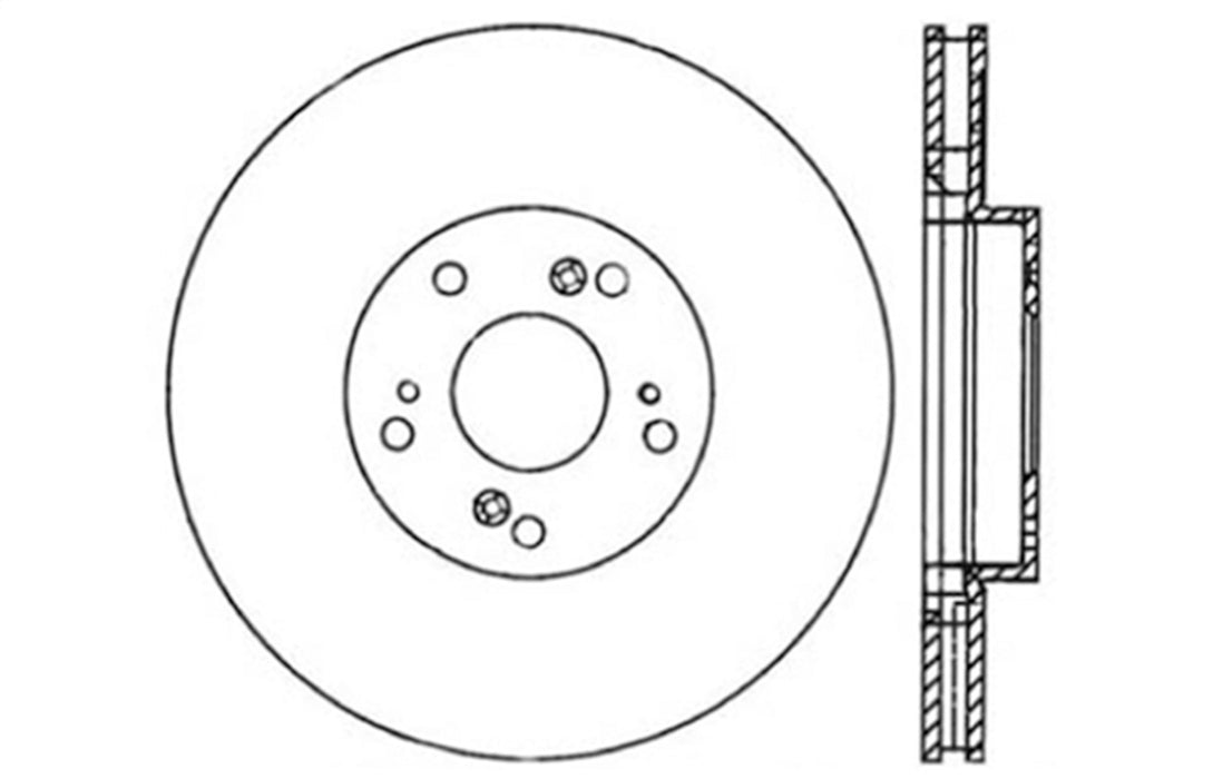 StopTech 128.40057CR StopTech Sport Cryo Cross Drilled Brake Rotor; Front Right - Truck Part Superstore