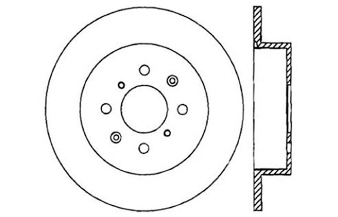 StopTech 128.40060L StopTech Sport Cross Drilled Brake Rotor; Rear Left - Truck Part Superstore
