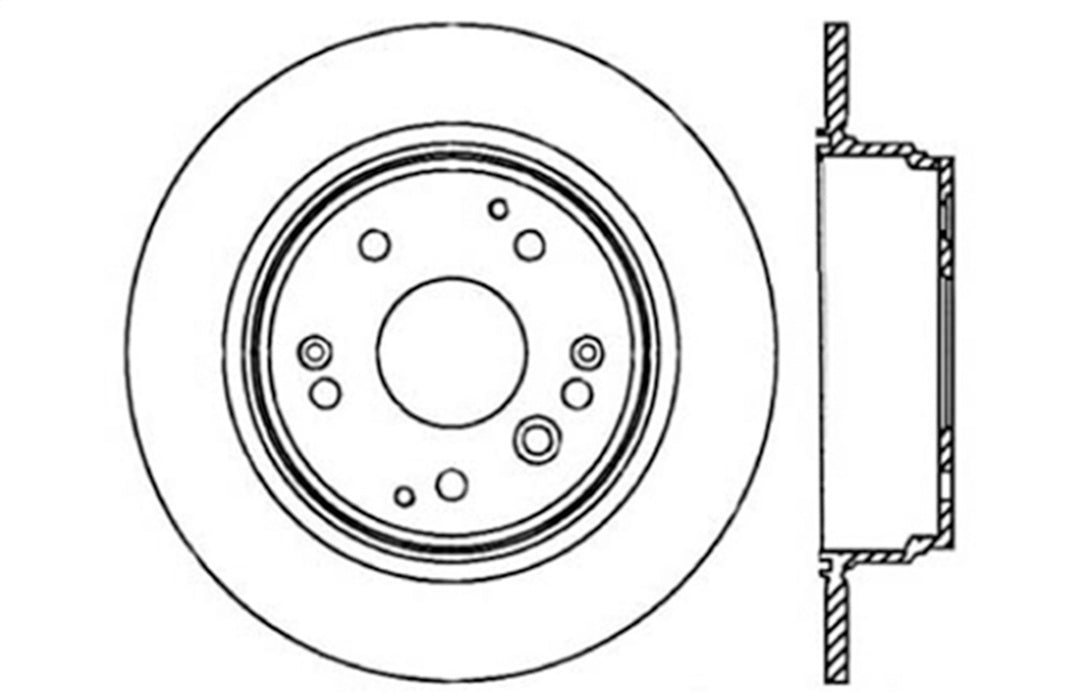 StopTech 128.40061L StopTech Sport Cross Drilled Brake Rotor; Rear Left - Truck Part Superstore