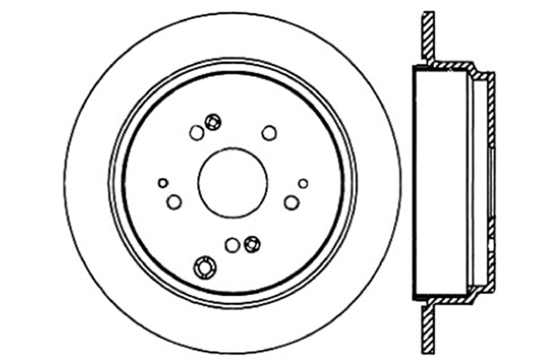 StopTech 128.40063CL StopTech Sport Cryo Cross Drilled Brake Rotor; Rear Left - Truck Part Superstore