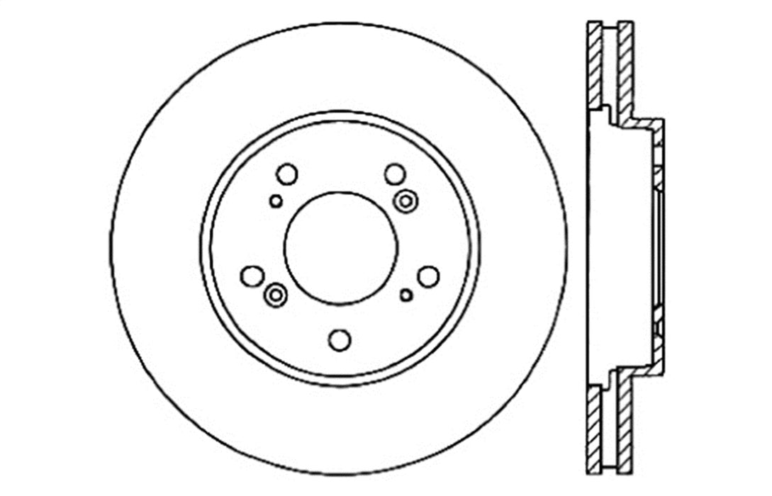 StopTech 128.40064L StopTech Sport Cross Drilled Brake Rotor; Front Left - Truck Part Superstore