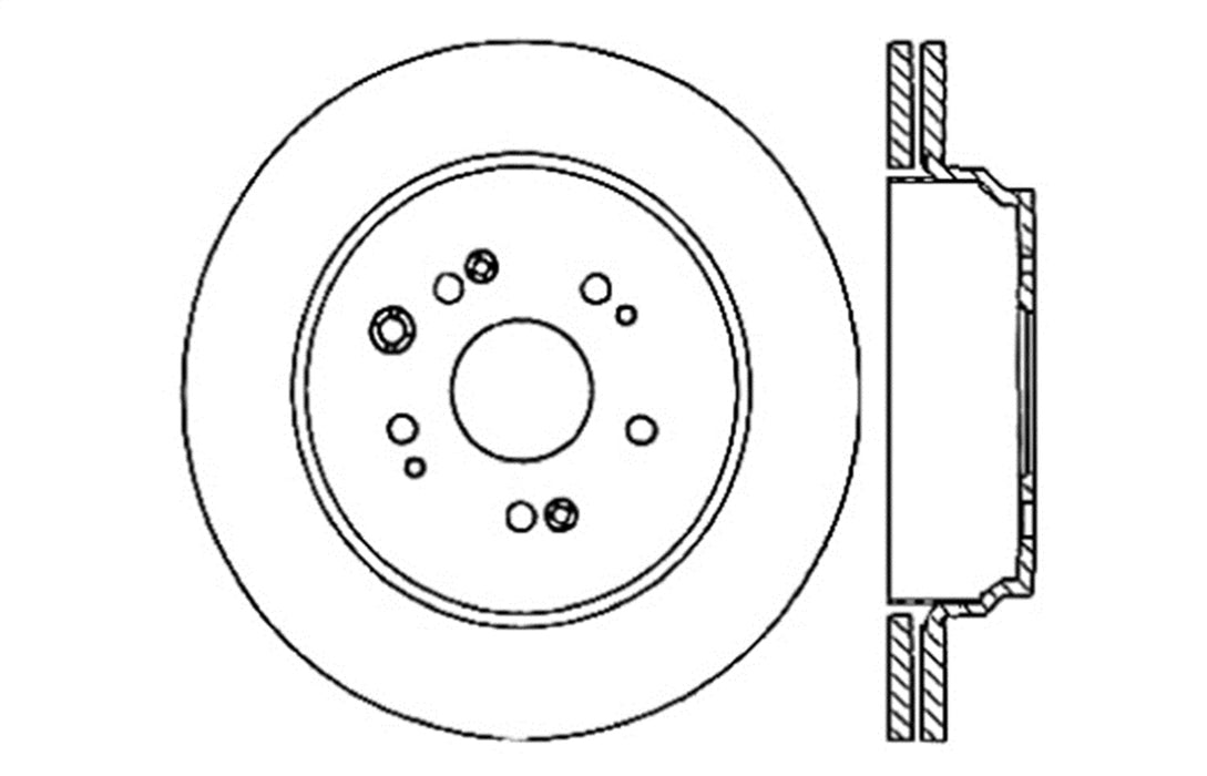 StopTech 128.40067CR StopTech Sport Cryo Drilled Brake Rotor; Rear Right - Truck Part Superstore