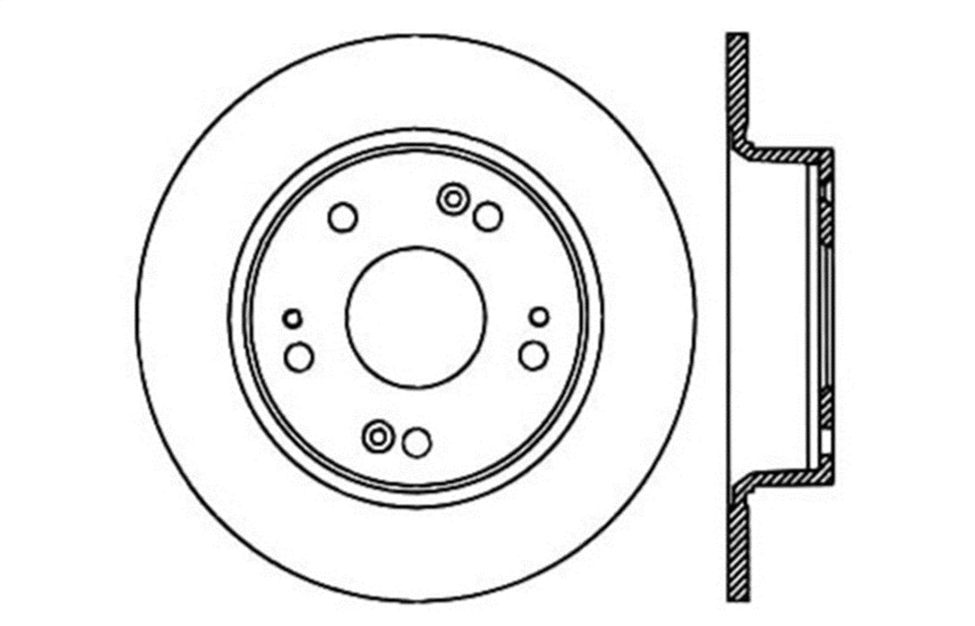 StopTech 128.40068R StopTech Sport Cross Drilled Brake Rotor; Rear Right - Truck Part Superstore