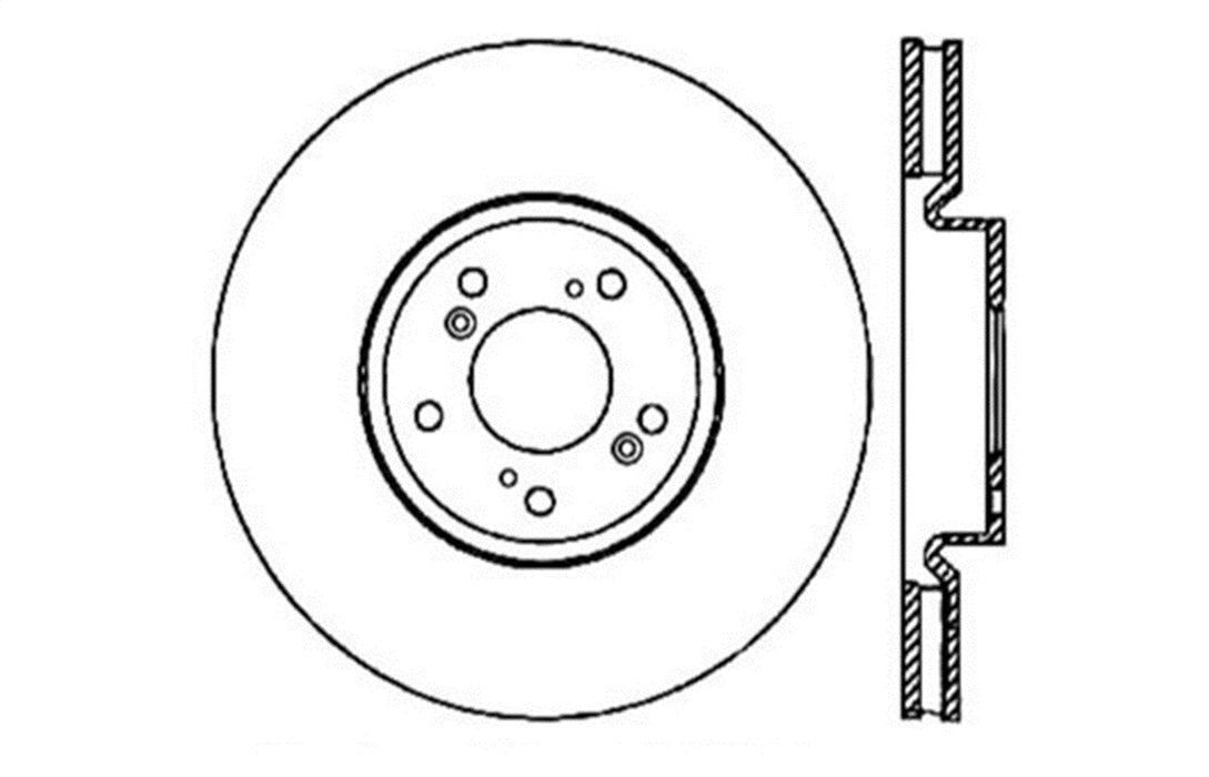 StopTech 128.40069CL StopTech Sport Cryo Cross Drilled Brake Rotor; Front Left - Truck Part Superstore
