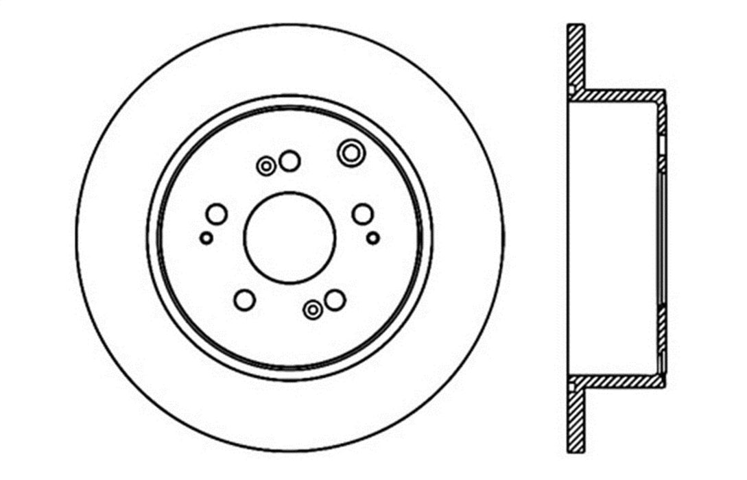 StopTech 128.40070CL StopTech Sport Cryo Cross Drilled Brake Rotor; Rear Left - Truck Part Superstore