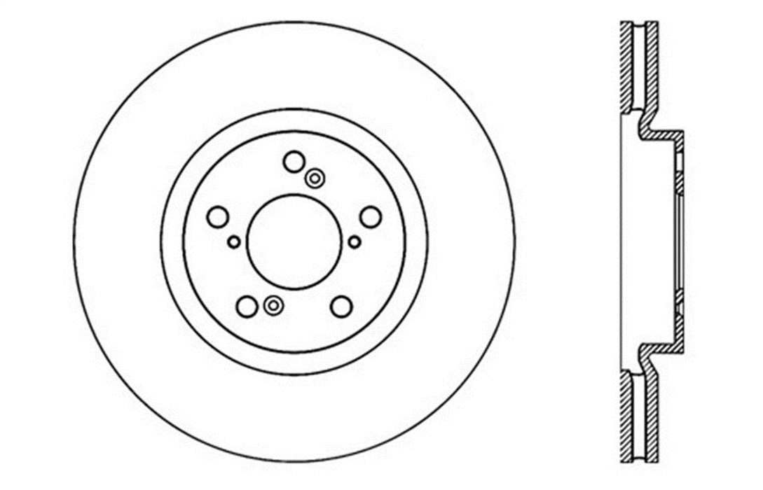 StopTech 128.40071CR StopTech Sport Cryo Cross Drilled Brake Rotor; Front Right - Truck Part Superstore