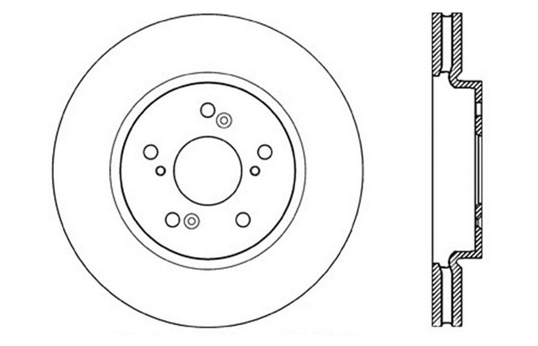 StopTech 128.40073R StopTech Sport Cross Drilled Brake Rotor; Front Right - Truck Part Superstore