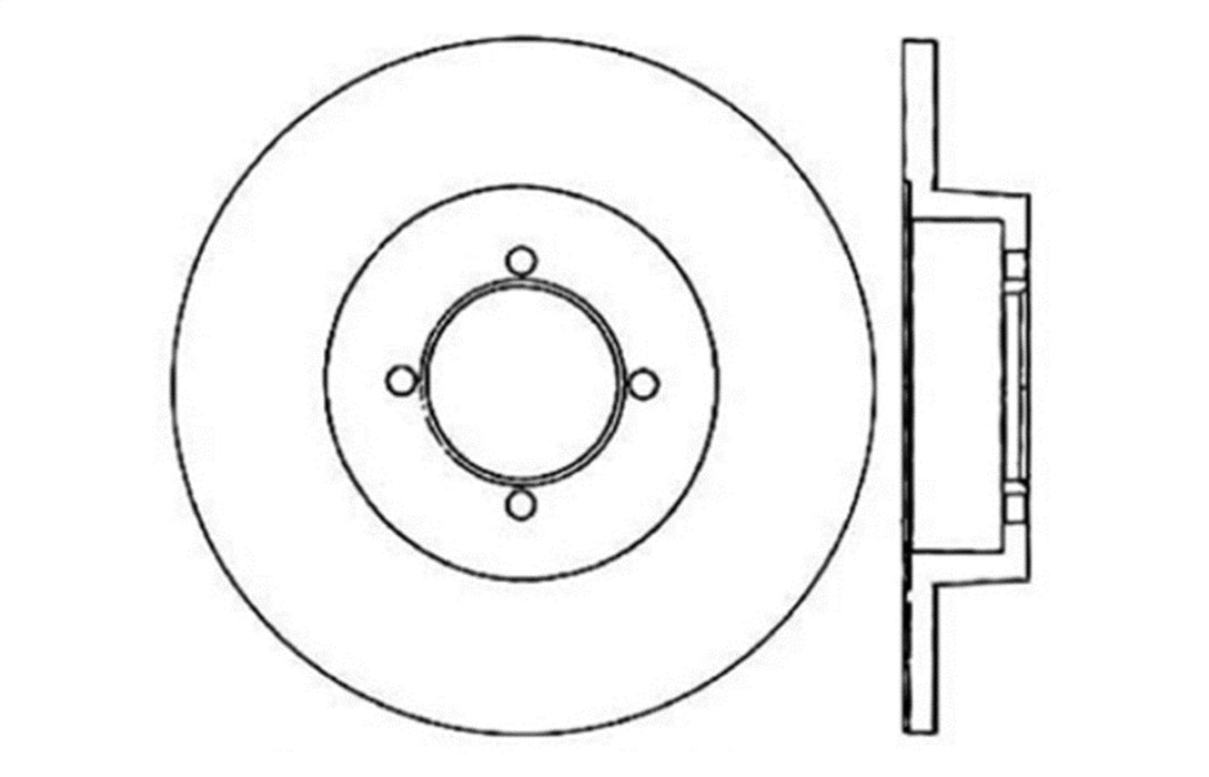 StopTech 128.42011R StopTech Sport Cross Drilled Brake Rotor; Front Right - Truck Part Superstore