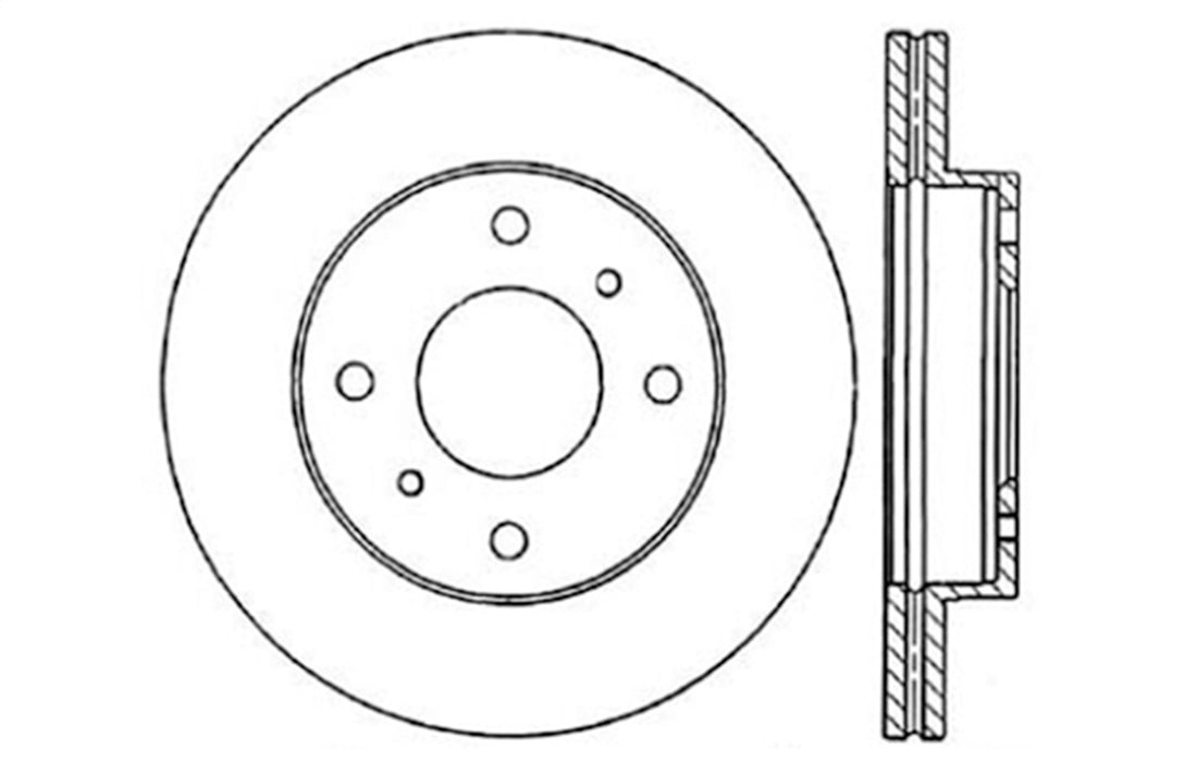 StopTech 128.42041L StopTech Sport Cross Drilled Brake Rotor; Front Left - Truck Part Superstore