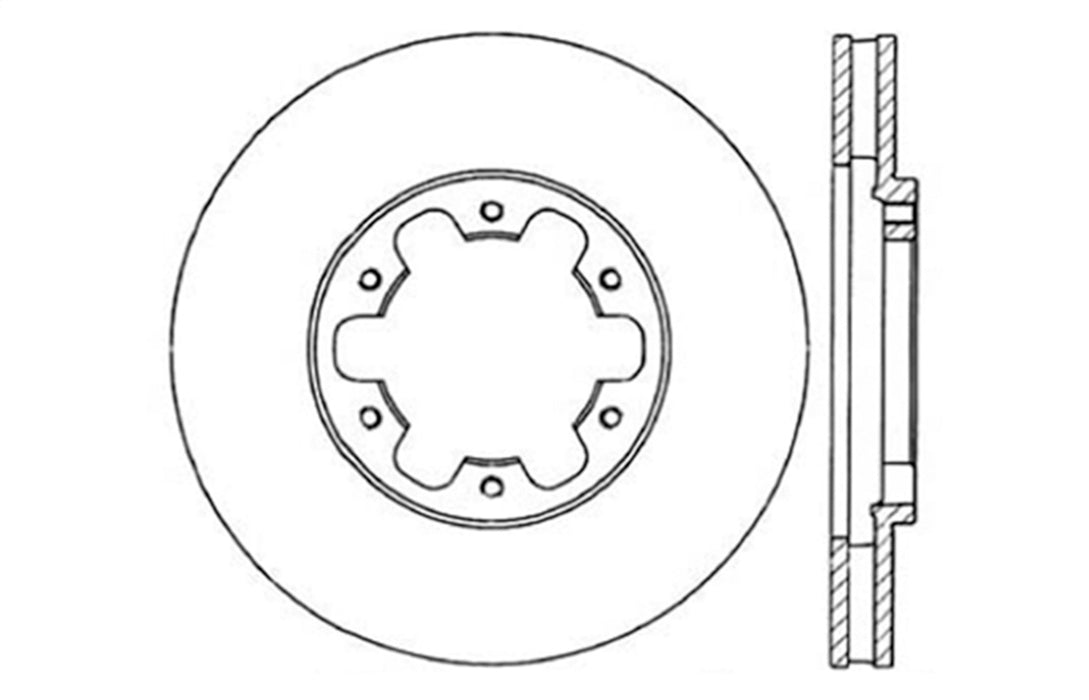 StopTech 128.42063CL StopTech Sport Cryo Cross Drilled Brake Rotor; Front Left - Truck Part Superstore