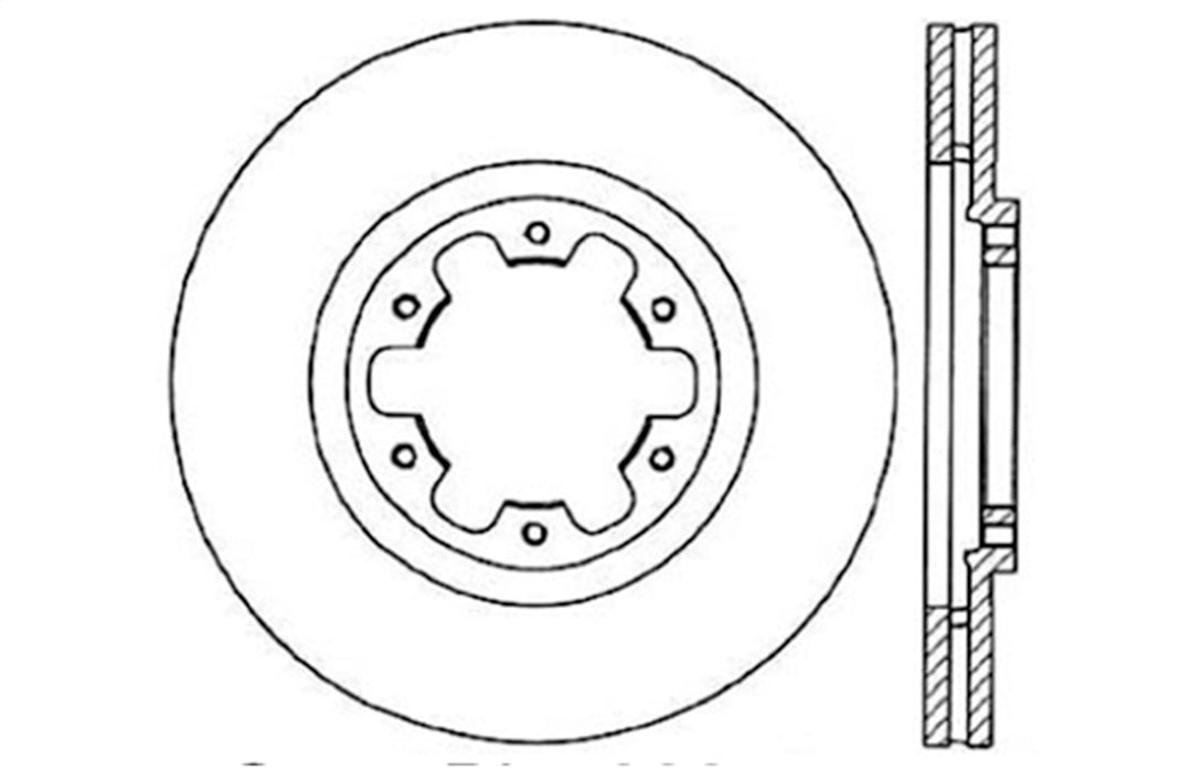 StopTech 128.42068CL StopTech Sport Cryo Cross Drilled Brake Rotor; Front Left - Truck Part Superstore
