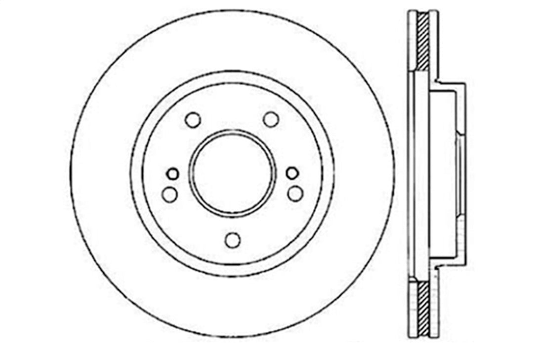 StopTech 128.42069R StopTech Sport Cross Drilled Brake Rotor; Front Right - Truck Part Superstore