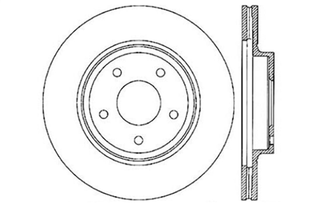 StopTech 128.42070L StopTech Sport Cross Drilled Brake Rotor; Front Left - Truck Part Superstore
