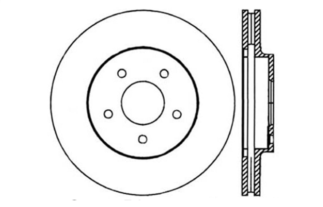 StopTech 128.42071CL StopTech Sport Cryo Cross Drilled Brake Rotor; Front Left - Truck Part Superstore
