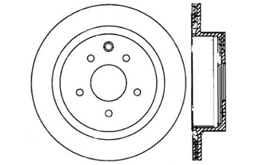 StopTech 128.42072L StopTech Sport Cross Drilled Brake Rotor; Rear Left - Truck Part Superstore