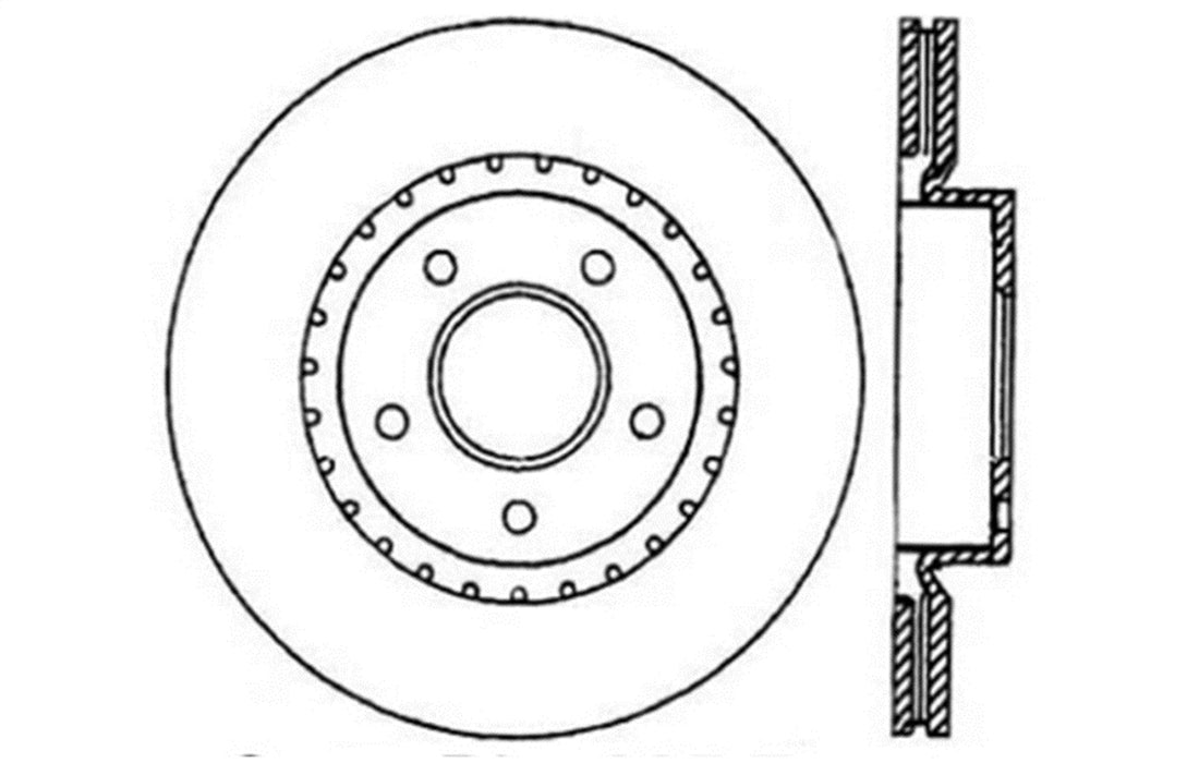 StopTech 128.42074CL StopTech Sport Cryo Cross Drilled Brake Rotor; Front Left - Truck Part Superstore