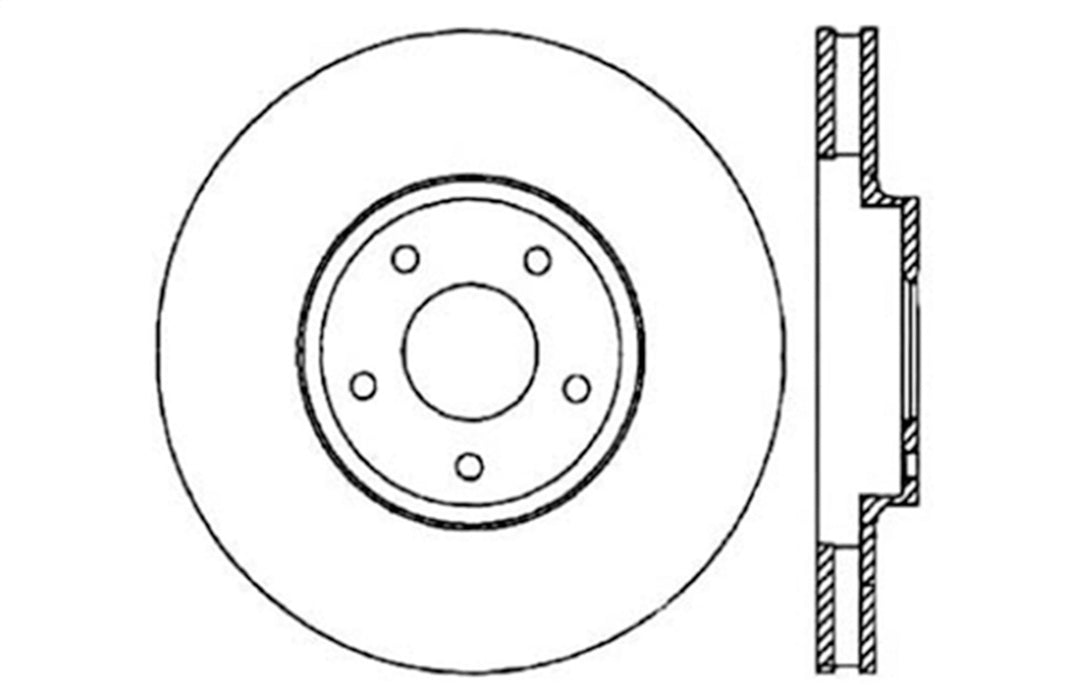 StopTech 128.42080L StopTech Sport Cross Drilled Brake Rotor; Front Left - Truck Part Superstore