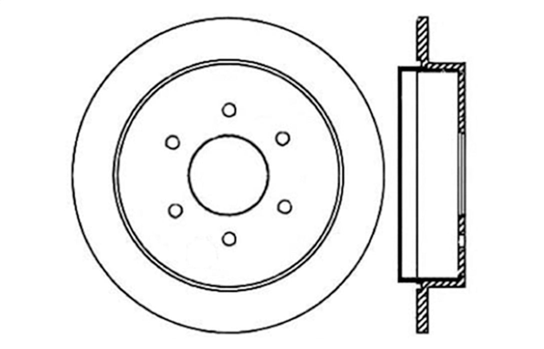StopTech 128.42081CL StopTech Sport Cryo Cross Drilled Brake Rotor; Rear Left - Truck Part Superstore