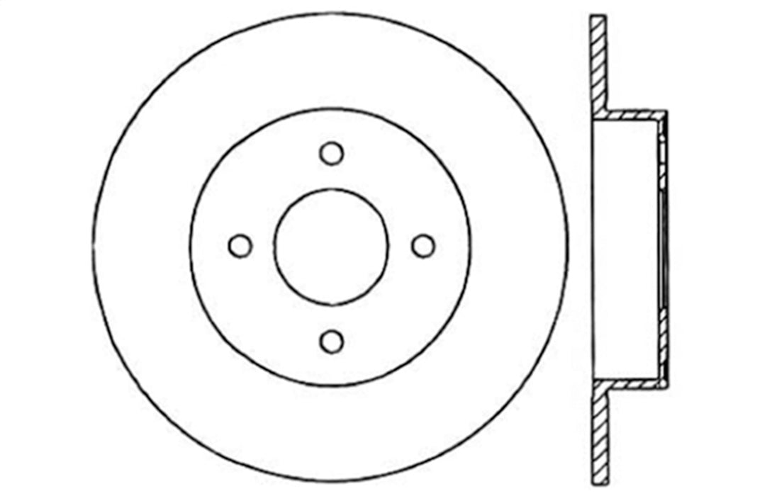 StopTech 128.42082CL StopTech Sport Cryo Cross Drilled Brake Rotor; Rear Left - Truck Part Superstore