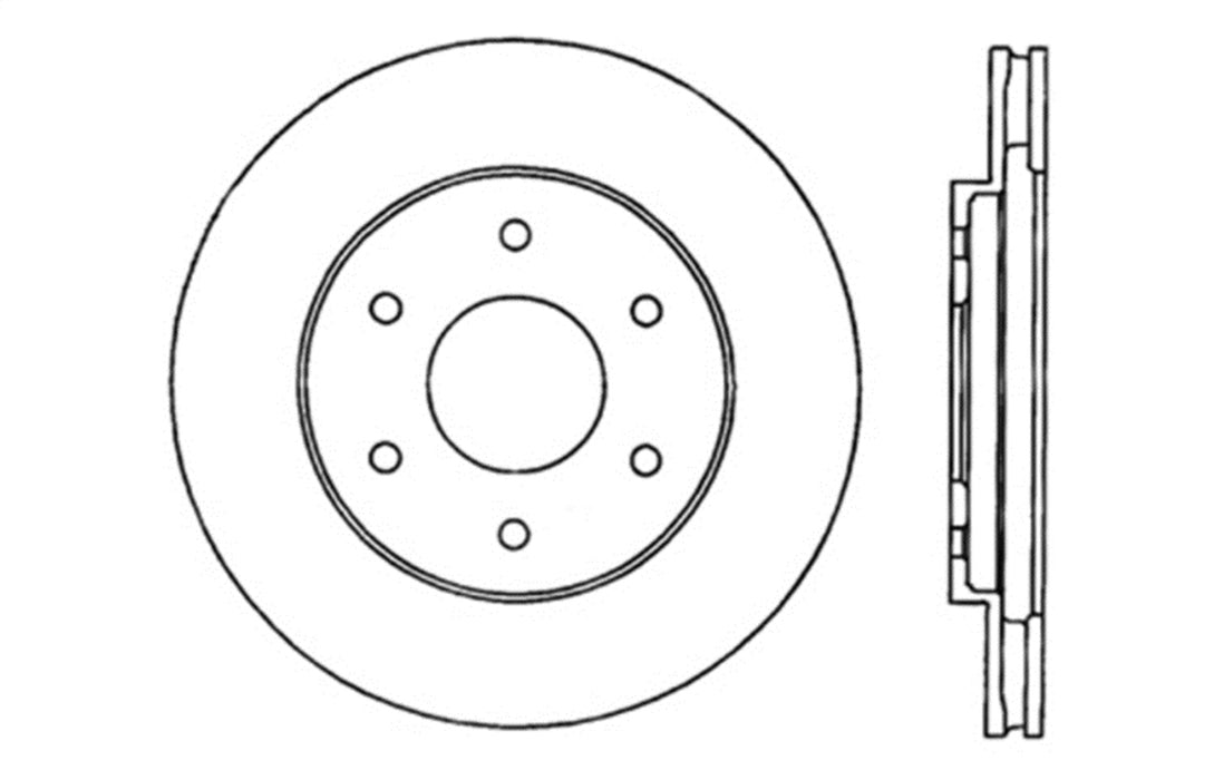 StopTech 128.42084L StopTech Sport Cross Drilled Brake Rotor; Front Left - Truck Part Superstore