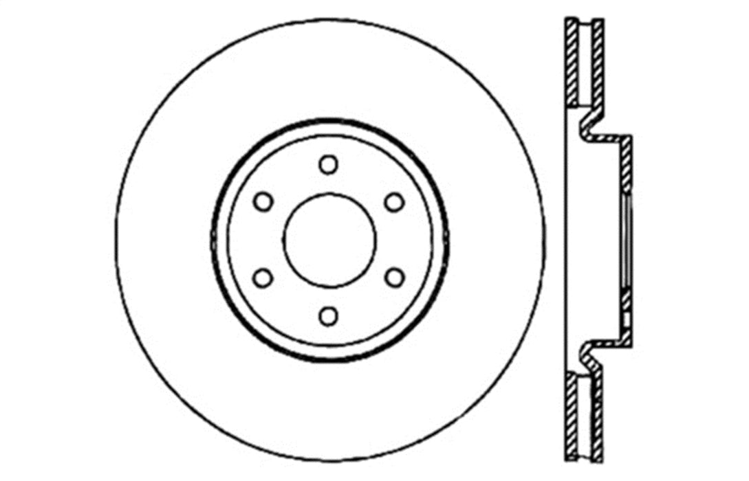 StopTech 128.42085CL StopTech Sport Cryo Cross Drilled Brake Rotor; Front Left - Truck Part Superstore