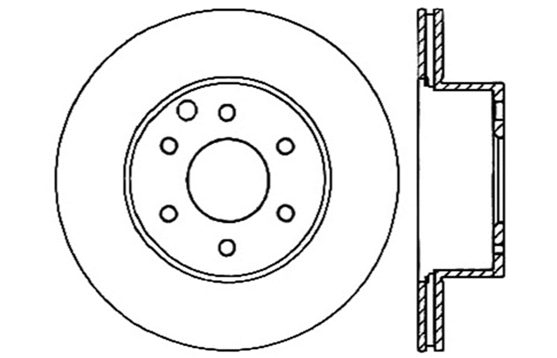 StopTech 128.42087R StopTech Sport Cross Drilled Brake Rotor; Rear Right - Truck Part Superstore