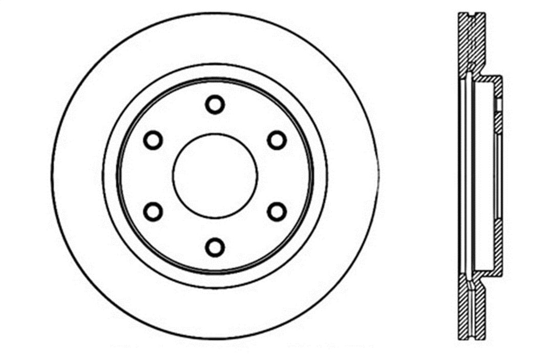 StopTech 128.42090CL StopTech Sport Cryo Cross Drilled Brake Rotor; Front Left - Truck Part Superstore