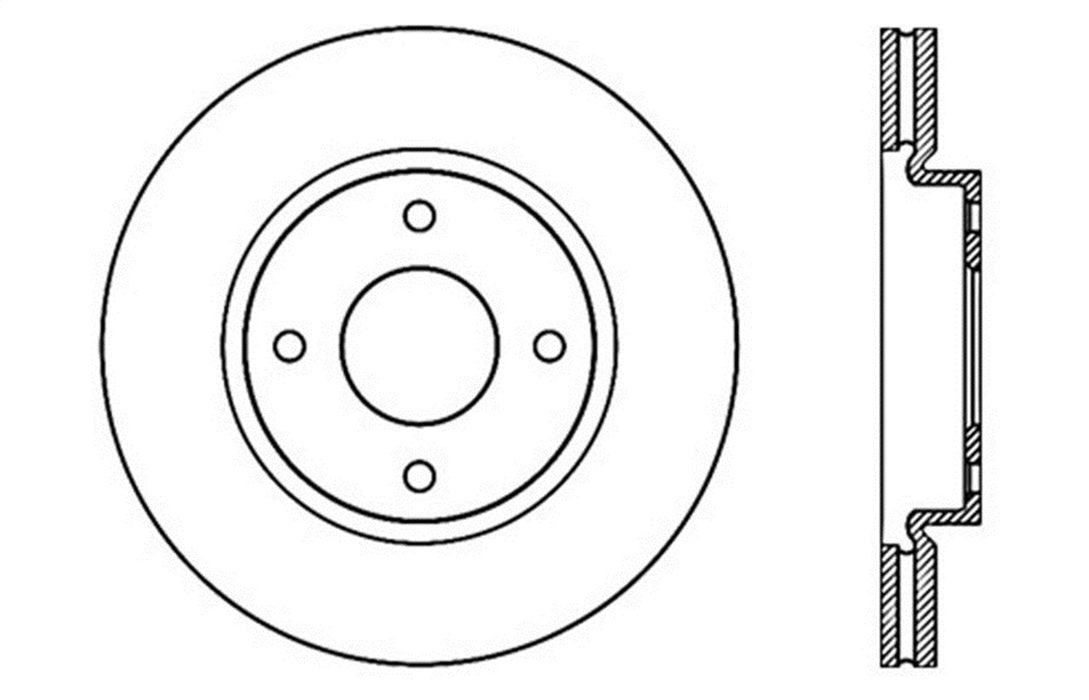 StopTech 128.42091CR StopTech Sport Cryo Cross Drilled Brake Rotor; Front Right - Truck Part Superstore